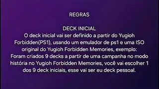REGRAS B&Aacute;SICAS - DECK INICIAL
