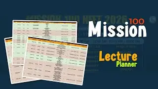Finally Mission 100 Lecture planner aagya hai 😋 | Mission 100 comeback kit #neet 