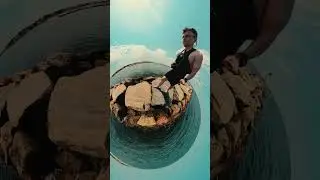 I brought the Insta360 X5 to the beach. #insta360x5 #actioncamera
