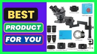 3.5X-200X Zoom Stereo Trinocular Microscope Clamp Folding Extension Type Base +48M