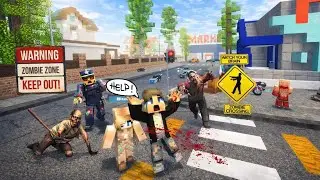 Zombies takeover the city in party craft 