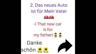Akkusativ Pr&auml;position - F&uuml;r( For ) with examples #german #shorts #akkusativpr&auml;positionen #akkusativ