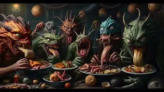 Разные монстры пожирают еду Different monsters devour the food (🎶Клип🎶Сделал сам)