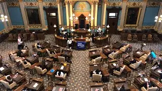 Sitting in the Michigan State Senate!  -- Michigan Youth in Government Conference 2020!