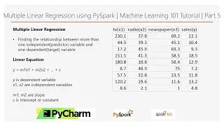 Multiple Linear Regression using PySpark | Machine Learning 101 Tutorial | Part 5 | DM | DataMaking