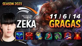 HLE Zeka GRAGAS vs JAYCE Mid - Patch 13.13 KR Ranked