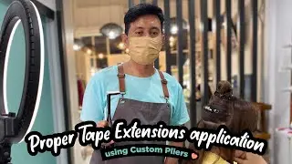 Proper Tape Extensions Application with Custom Pliers