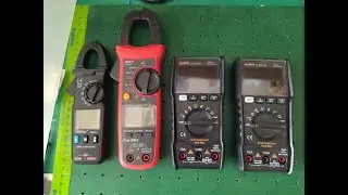 Quatro: 2 x WINAPEX ET8104, AC/DC clamp meter UNI-T UT204+, AC/DC MESTEK CM85C and the car battery?