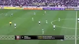 GOAL: 50' Paolo GUERRERO | Corinthians 1 x 0 Palmeiras | Brasileirao 2014