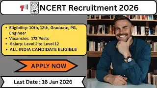 📢 NCERT Recruitment 2026 Out! 🎓 #govtjob #governmentjobs
