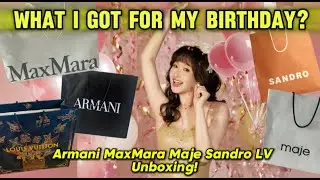 Luxury Unboxing 2026 | Armani ,MaxMara, Maje, Sandro Birthday Haul 💖🥳