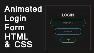 Animated Login Form Using Only HTML & CSS 2020 | Love Code ❤️ ❤️