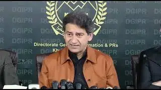 Atif Khan Provincial Food Minister Khyber Pakhtunkhwa  press conference on flour situation.