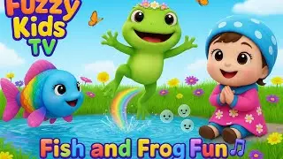 Fish and Frog Fun | 3D cartoon video. | Rhymes songs. | Fuzzy kids TV 