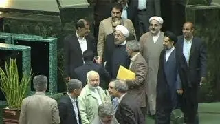 Iran's Rohani defends cabinet choices in parliament debate