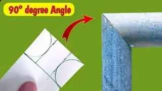 Easy trick to cut a 90 degree angle round pipe।आसानी से 90 डिग्री ऐंगल पाइप काटने का तरीका।#tutorial