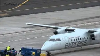 Air Canada Express Dash 8-300 C-GUON Engine startup at PDX
