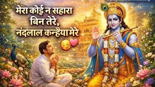 💖मेरा कोई ना सहारा बिन तेरे नंदलाल कन्हैया मेरे 🤗। Krishn Song🎶। #krishna #radhakrishna #song #viral