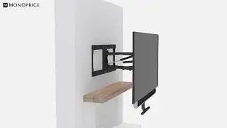 Monoprice 55 in. to 80 in. Above Fireplace Pull-Down Full-Motion TV Wall Mount Installation