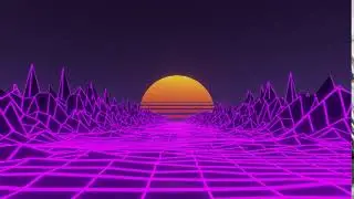 80's retrowave looping animation