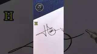 Creative H letter signature style #tutorial #signaturestyle