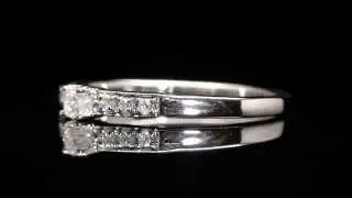 1/7 CTW Round Diamond Engagement Promise Ring in 14K White Gold