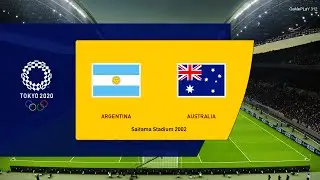 PES 2021 - Argentina vs Australia - TOKYO 2020 Olympic Games - Full Match All Goals HD