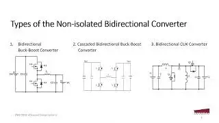 An Overview on Different Types of Bidirectional DC to DC Converters Final Presentation ENGI 9858