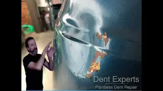 Paintless Dent Repair on an old Van corner without further damaging the existing paint.