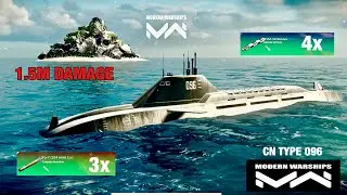 MODERN WARSHIPS: CN TYPE 096,NUCLEAR SUBMARINE IN ACTION,1.5M DAMAGE