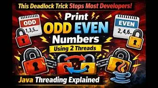 Print Odd Even Numbers Using 2 Threads | Java Threading Explained | Java Interview Questions