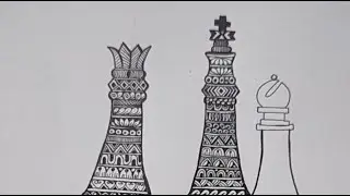 Chess piece Mandala Art #mandalaart #mandalapatterns #uniquemandalaart