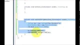 C# Tutorial 67  How to make a Tabbed Notepad In C#  ManuStrip, Cut,Copy,Paste,Open,Save Part 1