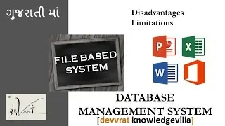 1.2.2A Disadvantages of File Based System I Limitation of File Based System