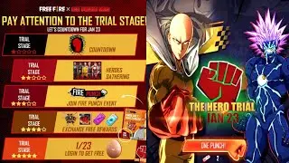 One Punch Man Trial Stage Rewards/One Punch Man Calendar/One Punch Man Event Full Details Free Fire