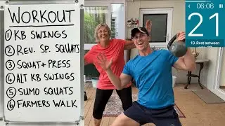 12-Minute Full Body HIIT Kettlebell Workout for Women | Strength, Balance & Conditioning 