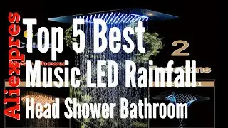 Top 5 Music LED Rainfall Head Shower Bathroom