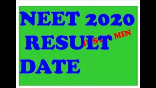 NEET 2020 RESULT DATE ANSWER KEY RELEASED DATE PREDICTION GOVT. COLLEGE VS MARKS
