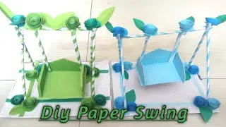 How to make a paper swing/DIY Miniature swing making at home / Paper crafts Idea /Paper swing /DIY