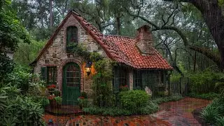 Gentle Rain Sounds for Sleep😴10 Hours Cozy Cabin Ambience🌿Soothing Forest Rain & White Noise ASMR