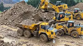 STUCKING RC TRUCKS & EXCAVATOR// RC MINING LIEBHERR  DIGGER// STONEBREAKER-AREA #rc #truck #viral