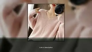 Elegant Womens Autumn Winter Sweater Pullover 100% Merino Wool Sweater V Neck Twist Flower Plus