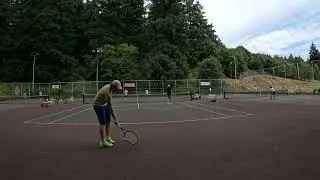 4th of July Mt. Tabor Open tennis tournament -  Brian & Ty