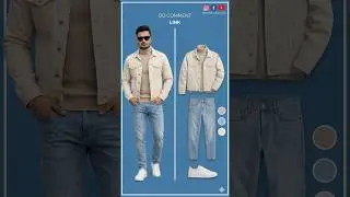 Cream Jacket + Light Blue Jeans = Perfect Winter Look 😎🔥 #MenFashion #OutfitShorts #ViralShorts