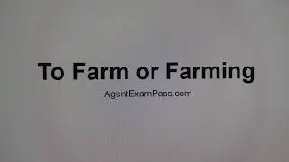 593 to farm or farming Free Real Estate License Exam Words Questions AgentExamPass.com