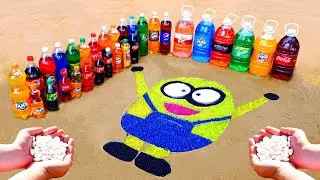 EXPERIMENT: How to make Rainbow MINIONS with Orbeez, Big Fanta, Coca Cola vs Mentos & Popular Sodas