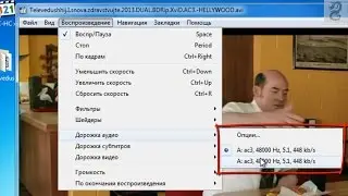 Как переключить аудиодорожку в Media Player Classic