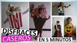 5 DISFRACES PARA HALLOWEEN CASEROS PARA NIñOS - DIYtubers Halloween Challenge