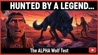 The battle between the great Native American warrior and the alpha wolf.