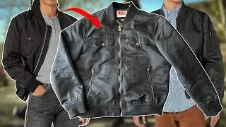 These Levi's nylon bomber jackets are dope